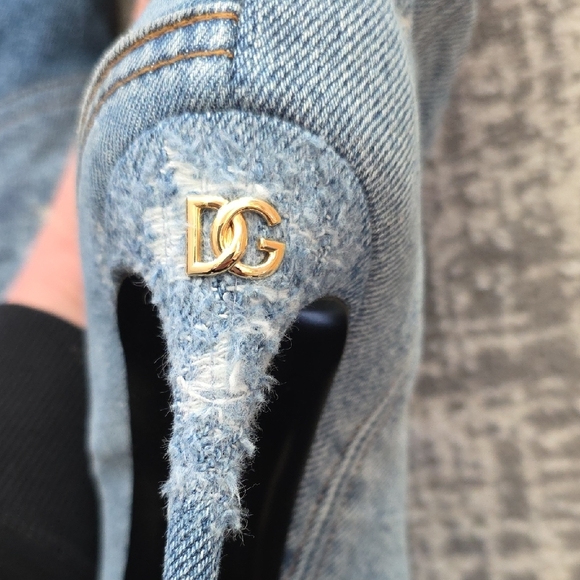 Dolce & Gabbana Blue Patchwork Jeans Boots - Picture 7 of 11